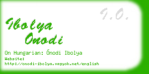 ibolya onodi business card